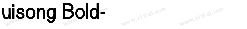 uisong Bold字体转换
